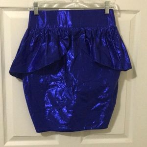 Johann Earl (Urban Outfitters) satin peplum skirt